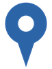 Blue map pin marking a Hillstar Logistics service area in Central Texas.